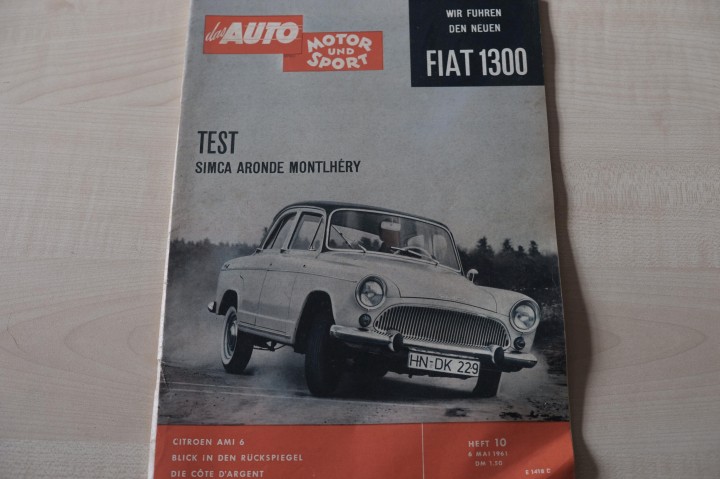 Deckblatt Auto Motor und Sport (10/1961)